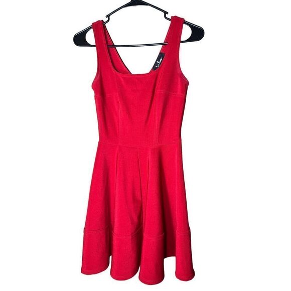 Lulus Dresses & Skirts - Lulus Home Before Daylight‎ Red Square neck Sleeveless Skater Dress Size XS